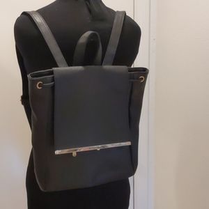 Faux leather backpack